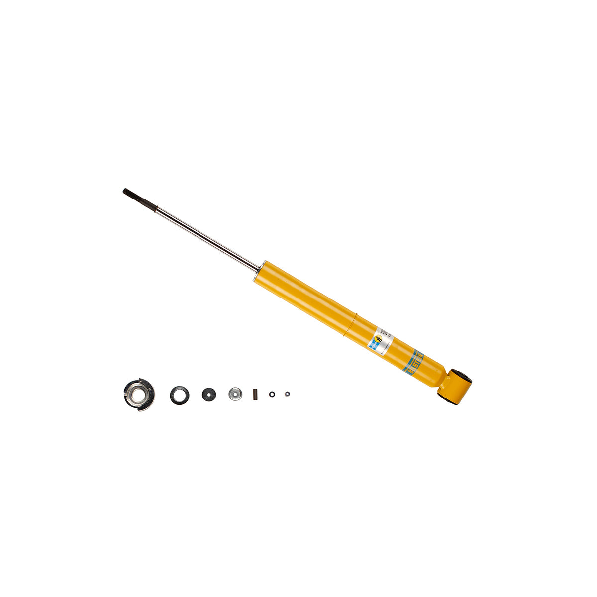 Bilstein 24-018432 - Suspension Shock Absorber Monotube Rear Audi Cabriolet 1998-1994 Eye 10.2mm Stem Yellow Paint B8 Performance Plus Bilstein 5