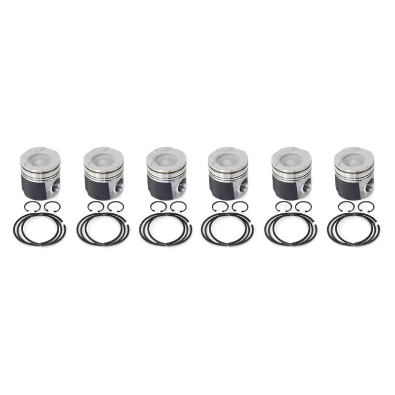 Industrial Injection PDM-03523.040 - 1989-1998 12v Cummins Marine Big Bowl Stock Balanced Piston Kit (.040) 1
