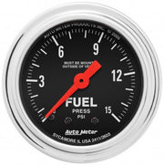 AutoMeter 2411 - GAUGE, FUEL PRESSURE, 2 1/16", 15PSI, MECHANICAL, TRADITIONAL CHROME 4