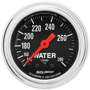 AutoMeter 2431 - GAUGE, WATER TEMP, 2 1/16", 140-280?F, MECHANICAL, TRADITIONAL CHROME 3