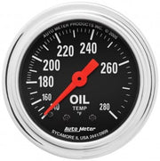 AutoMeter Body AutoMeter 2441 - GAUGE, OIL TEMP, 2 1/16", 140-280?F, MECHANICAL, TRADITIONAL CHROME