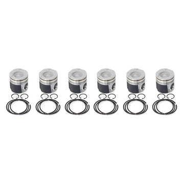 Industrial Injection PDM-3673FCC - 2004.5-2007 5.9L Cummins Fly Cut, Coated & Chamfered Piston Kit (std)