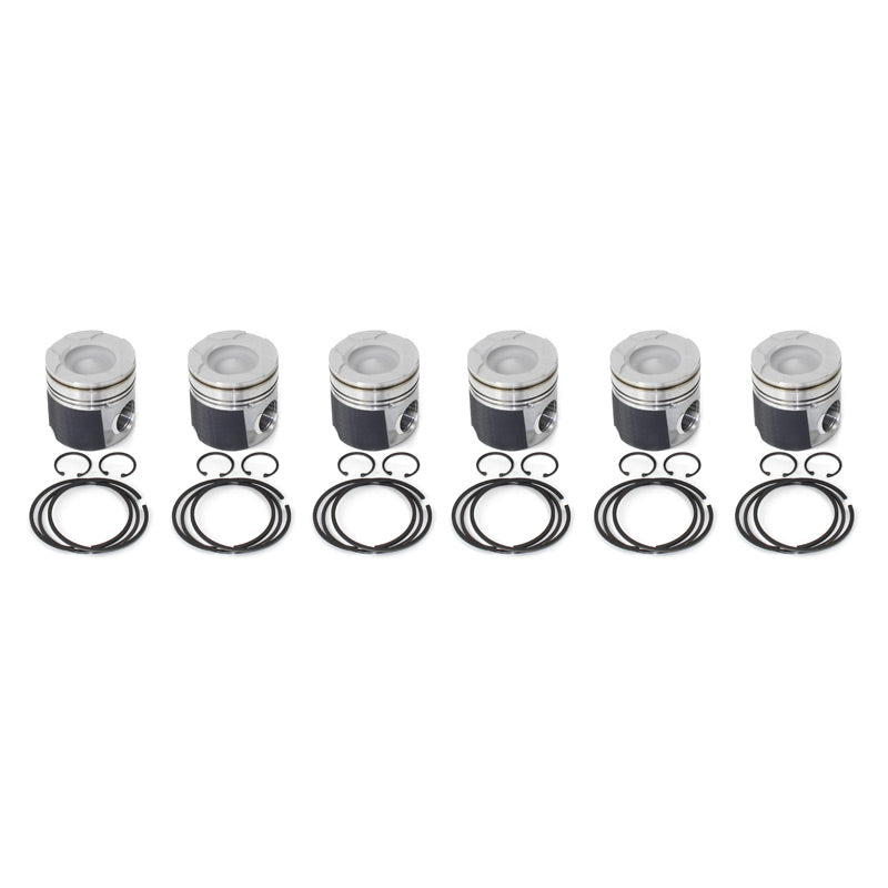 Industrial Injection PDM-3732FCC - Cummins 6.7L 2007.5-2018 Fly Cut, Coated & Chamfered Piston Kit (std)