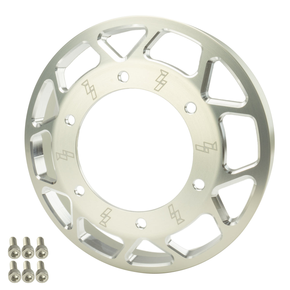 Industrial Injection 24FC06 - 2003-12 Cummins Common Rail Billet Fan Pulley Clear Anodized (w/Bolts) 1