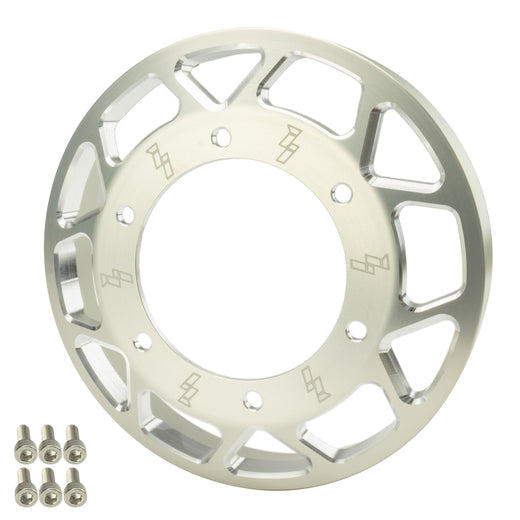 Industrial Injection 24FC06 - 2003-12 Cummins Common Rail Billet Fan Pulley Clear Anodized (w/Bolts)
