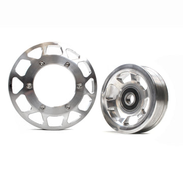 Industrial Injection 24FC09 - Common Rail Cummins Billet Pulley Kit Clear Anodized 1