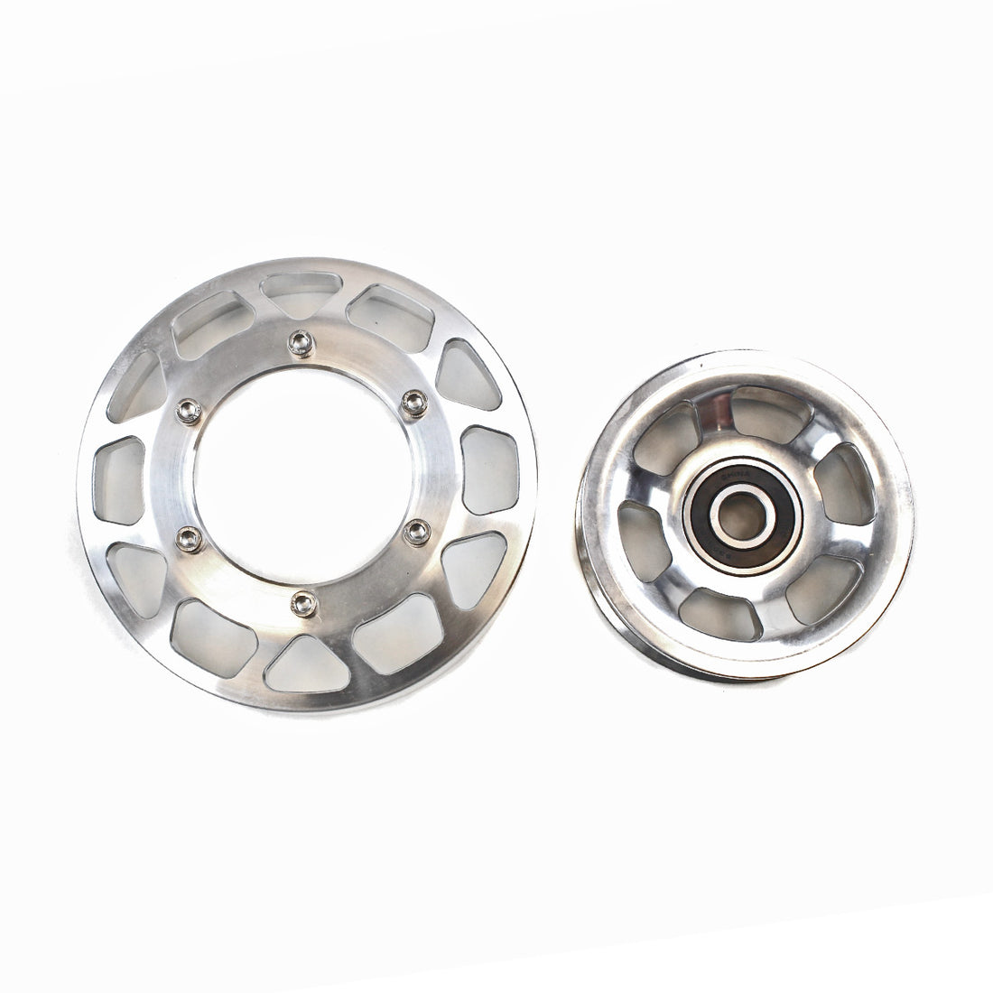 Industrial Injection 24FC09 - Common Rail Cummins Billet Pulley Kit Clear Anodized 2