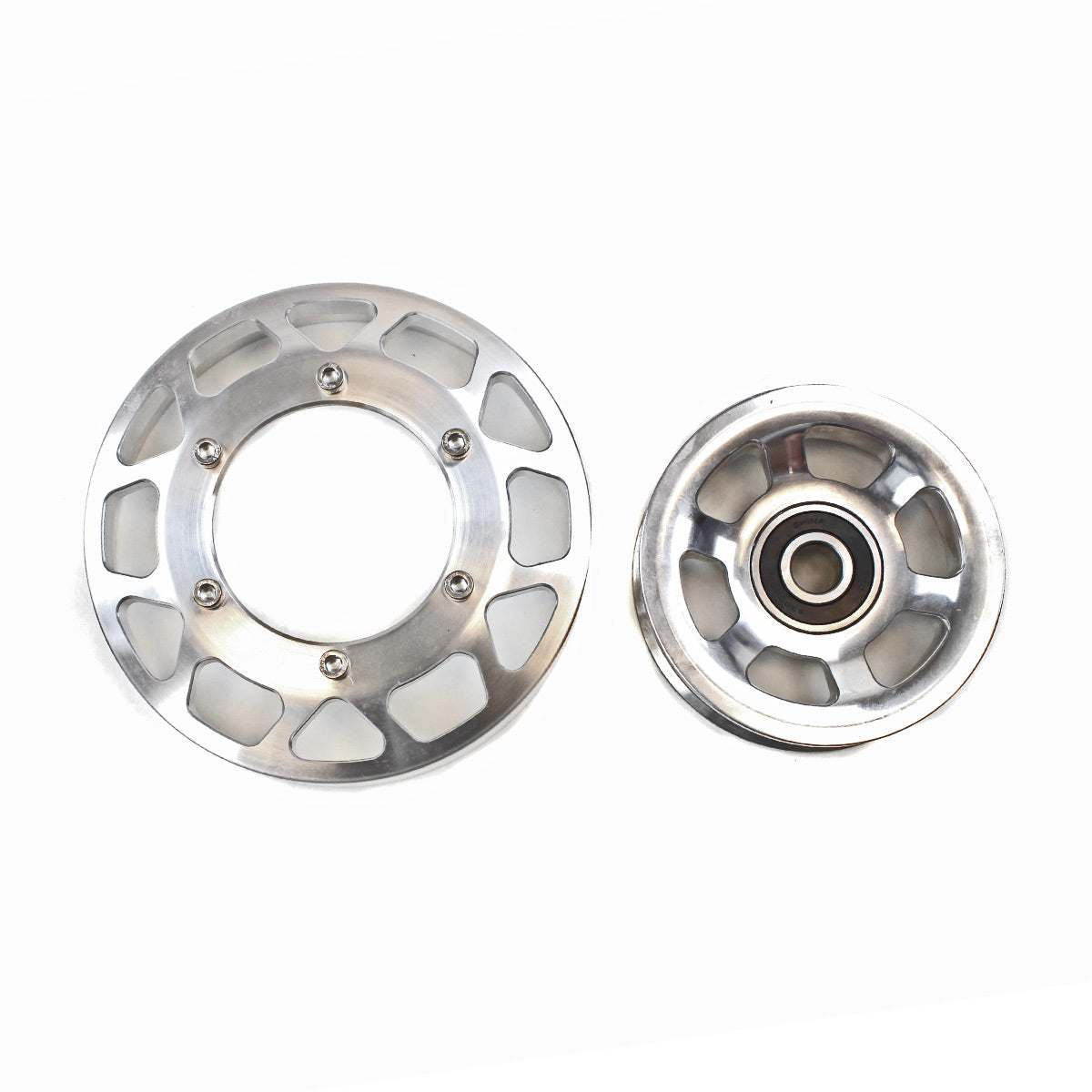 Industrial Injection 24FC09 - Common Rail Cummins Billet Pulley Kit Clear Anodized 2