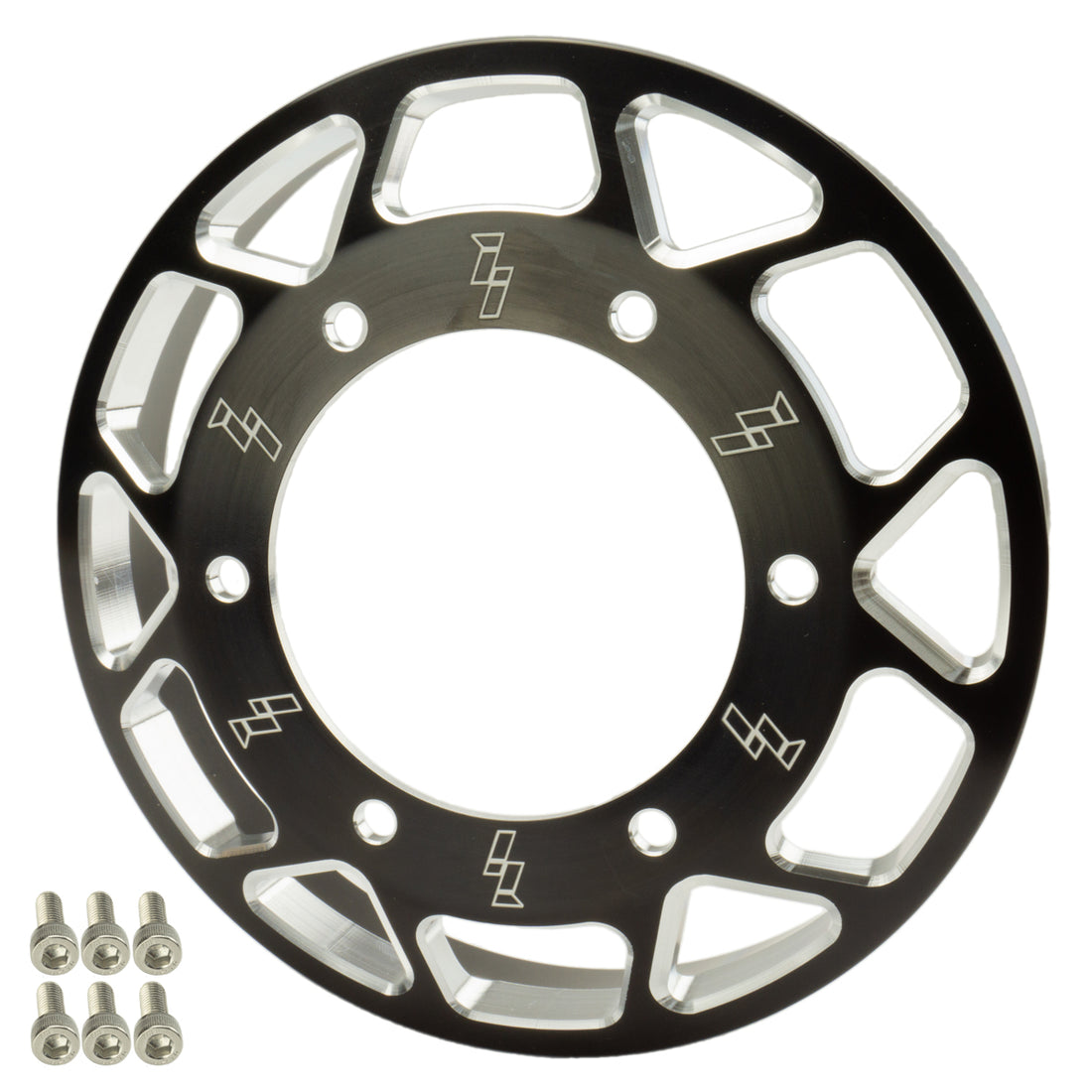 Industrial Injection 24FC12 - 2003-12 Cummins Common Rail Billet Fan Pulley Black Anodized (w/Bolts) 1