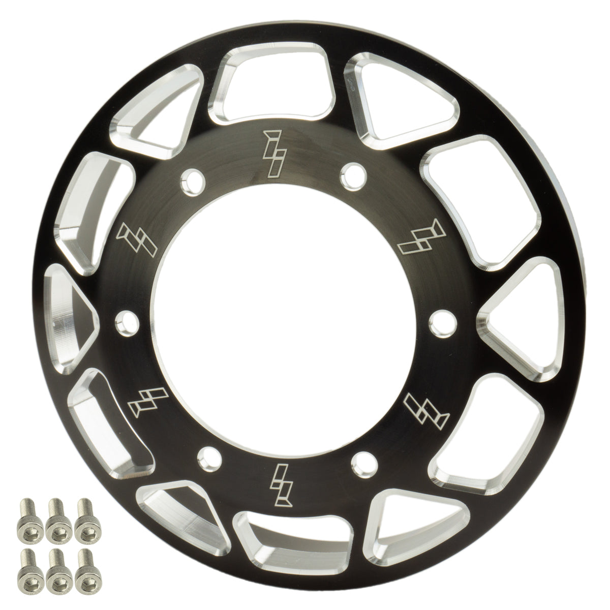 Industrial Injection 24FC12 - 2003-12 Cummins Common Rail Billet Fan Pulley Black Anodized (w/Bolts) 1