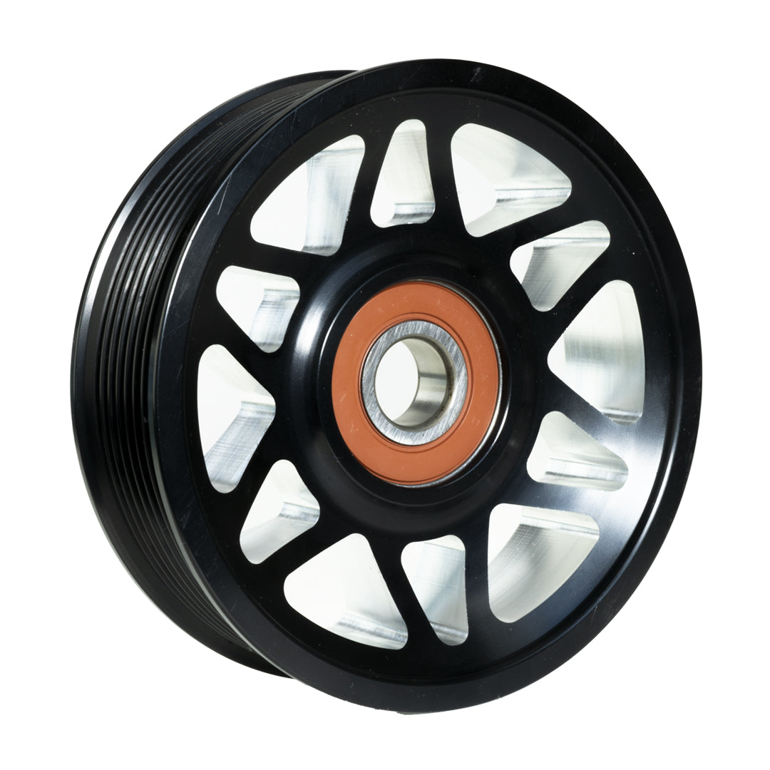 Industrial Injection 24FC13 - Common Rail Cummins Billet Idler Pulley-4.5" Black Anodized 2