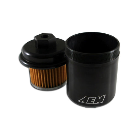 AEM Electronics 25-200BK - High Volume Fuel Filter Acura/Honda Inlet 14mm x 1.5 Outlet 12mm x 1.25 AEM Electronics 2