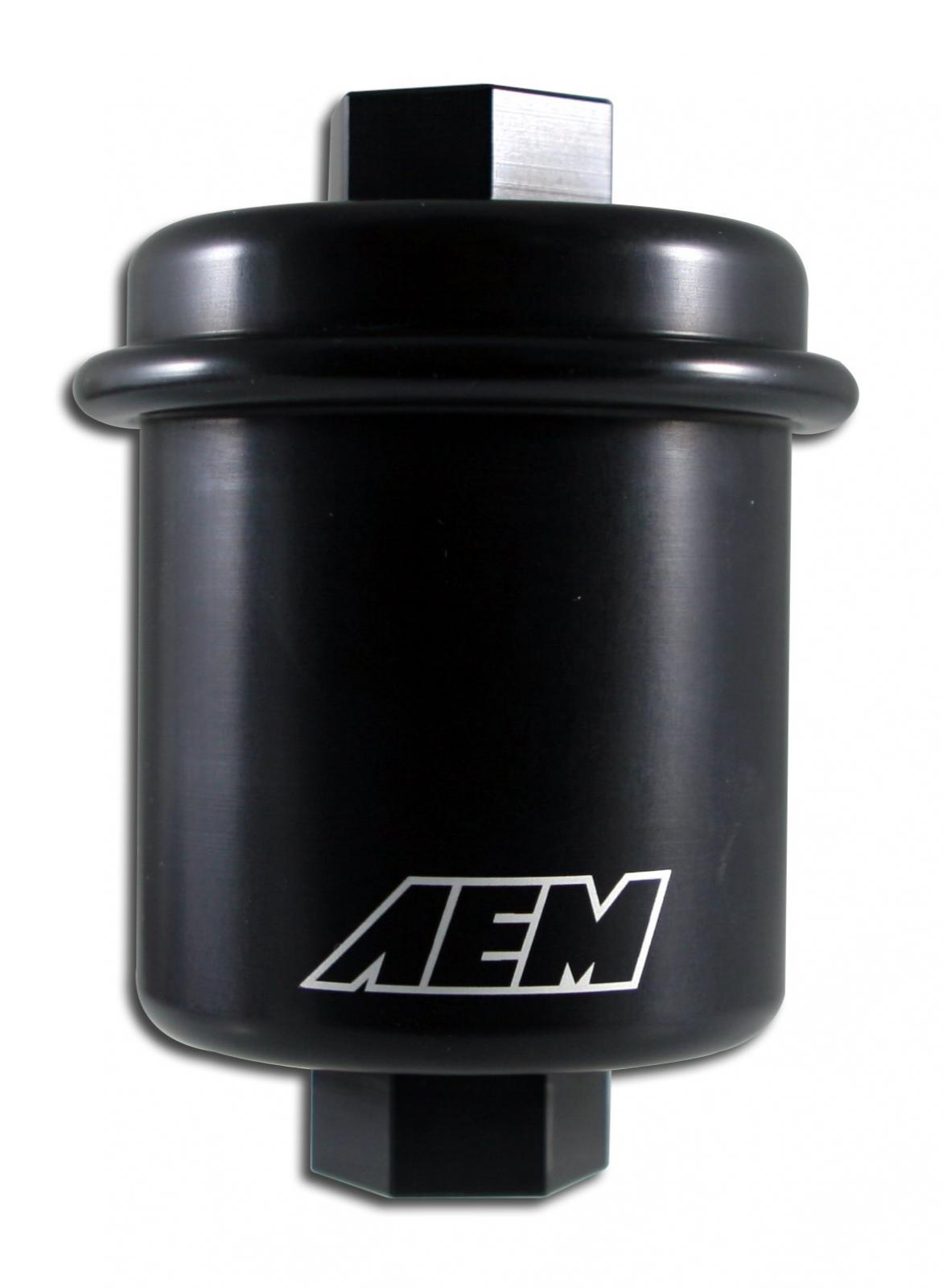 AEM Electronics 25-200BK - High Volume Fuel Filter Acura/Honda Inlet 14mm x 1.5 Outlet 12mm x 1.25 AEM Electronics 3
