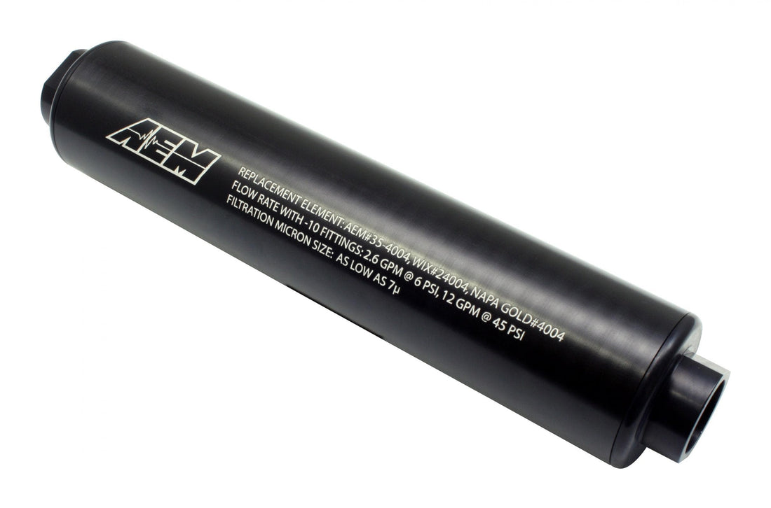AEM Electronics Air and Fuel Delivery AEM Electronics 25-201BK - Universal High Volume Fuel Filter Inlet -10AN Outlet -10AN AEM Electronics
