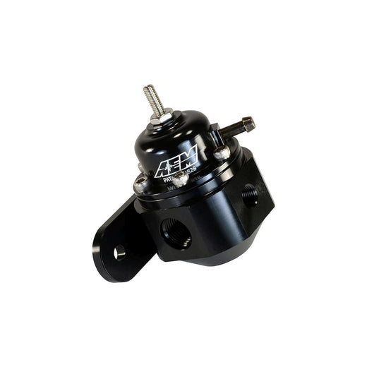 AEM Electronics 25-302BK - Universal Adjustable Fuel Pressure Regulator Inlet 2 x -6AN (9/16-18) Outlet -6AN Gauge Port 1/8 Inch NPT Black AEM