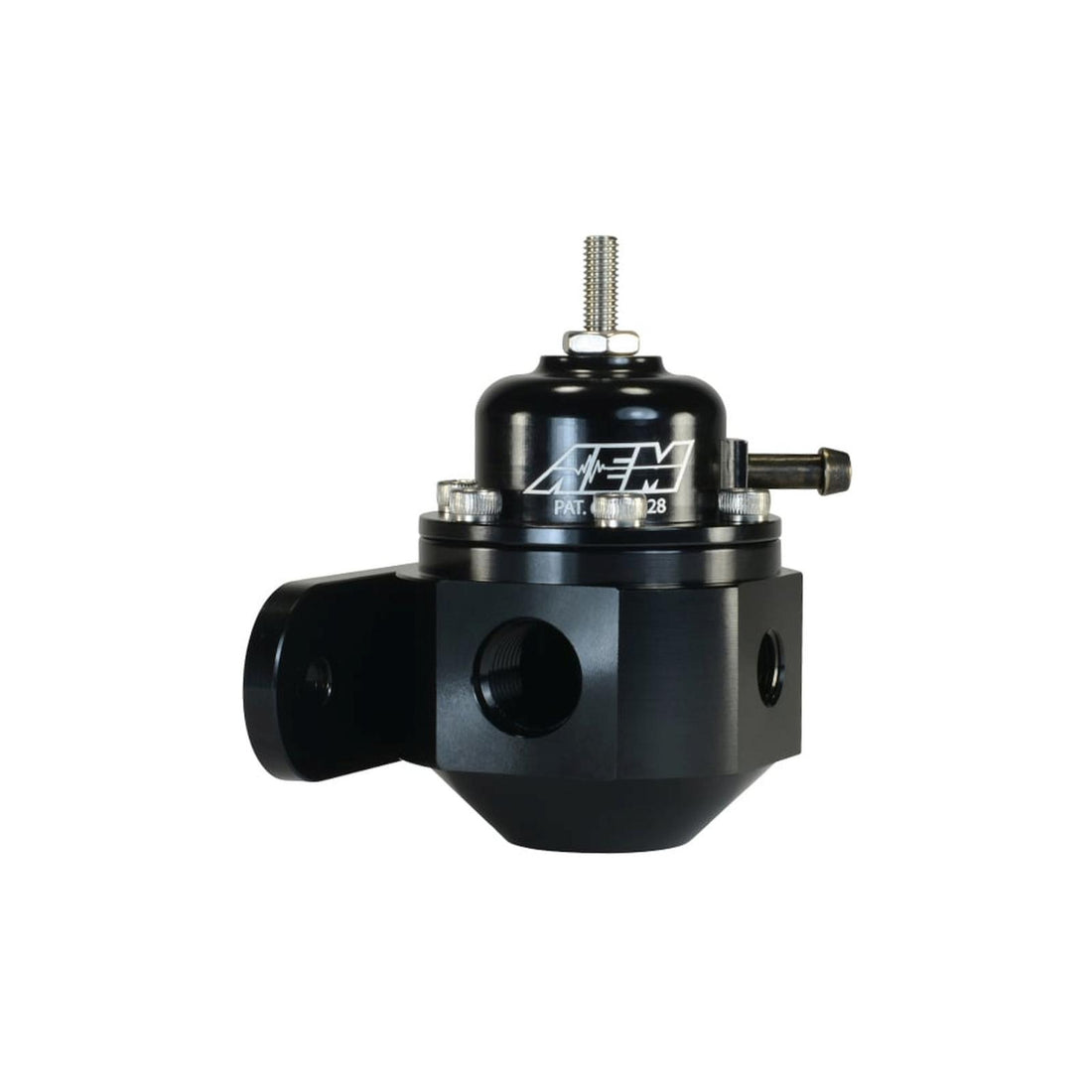 AEM Electronics 25-302BK - Universal Adjustable Fuel Pressure Regulator Inlet 2 x -6AN (9/16-18) Outlet -6AN Gauge Port 1/8 Inch NPT Black AEM Electronics 2