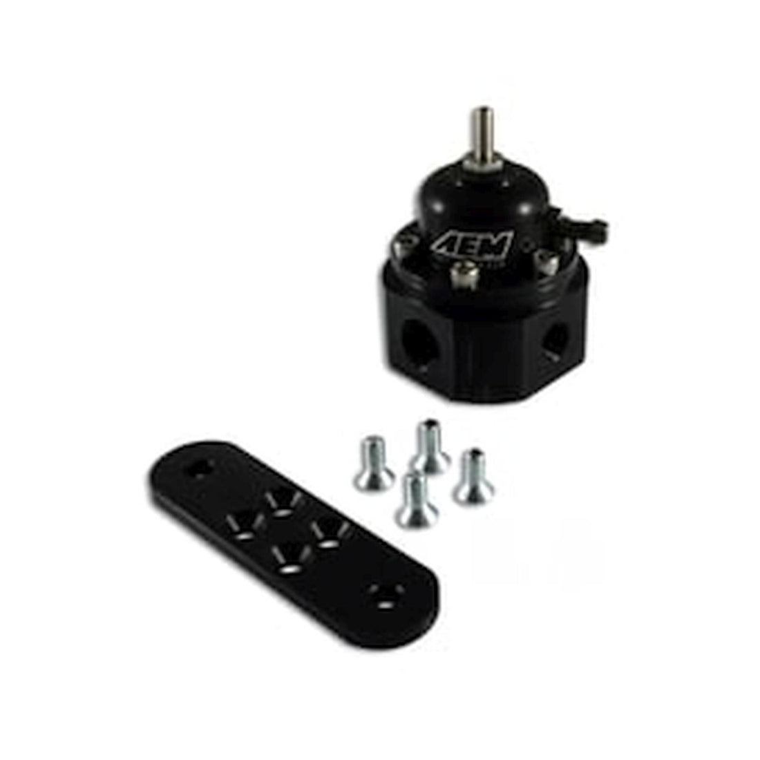 AEM Electronics 25-302BK - Universal Adjustable Fuel Pressure Regulator Inlet 2 x -6AN (9/16-18) Outlet -6AN Gauge Port 1/8 Inch NPT Black AEM Electronics 3