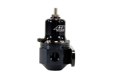 AEM Electronics 25-305BK - Hi-Cap Universal Adjustable Fuel Pressure Regulator Inlet 2 x -6AN (9/16-18) Outlet -6AN Gauge Port 1/8 Inch NPT Black AEM Electronics 1