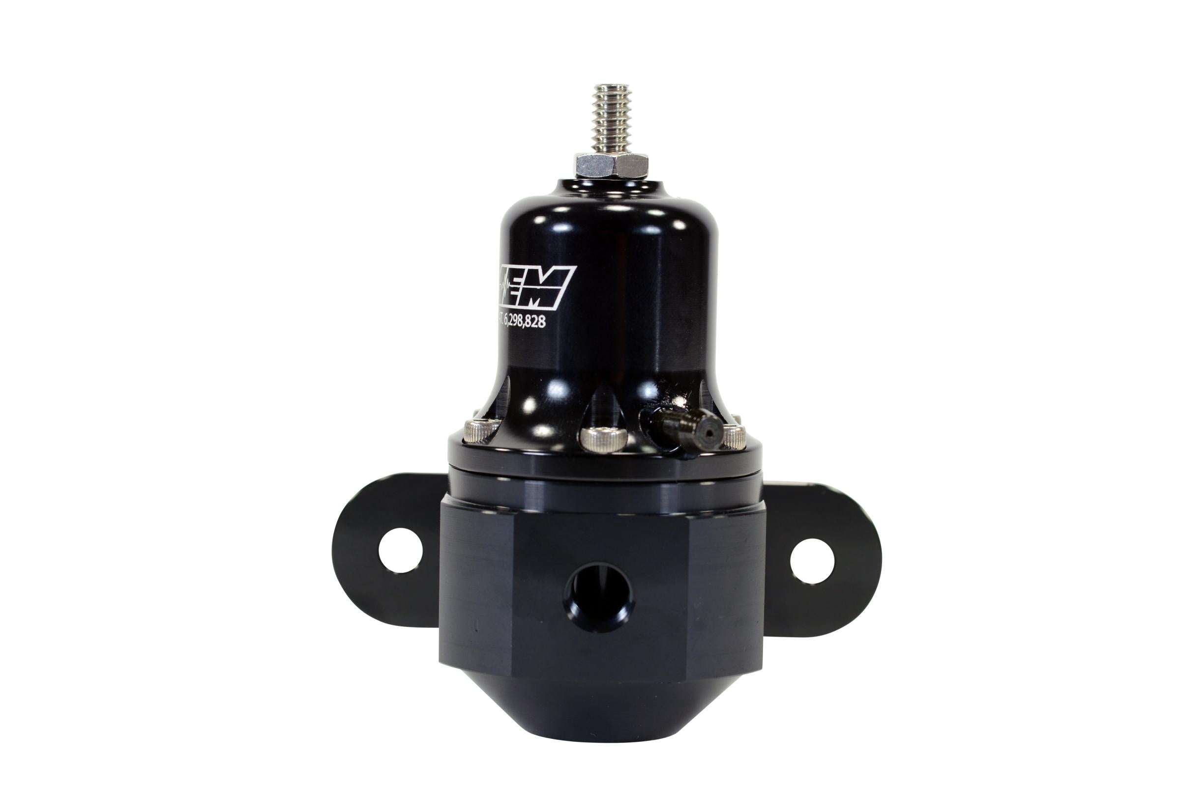 AEM Electronics 25-305BK - Hi-Cap Universal Adjustable Fuel Pressure Regulator Inlet 2 x -6AN (9/16-18) Outlet -6AN Gauge Port 1/8 Inch NPT Black AEM Electronics 3