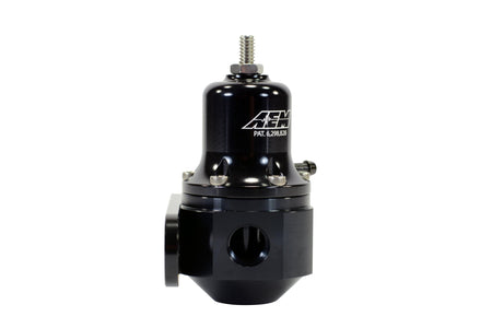 AEM Electronics 25-305BK - Hi-Cap Universal Adjustable Fuel Pressure Regulator Inlet 2 x -6AN (9/16-18) Outlet -6AN Gauge Port 1/8 Inch NPT Black AEM Electronics 4