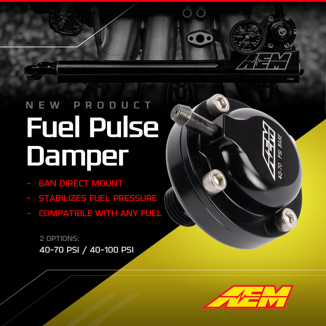 AEM Electronics 25-4002 - 6AN ORB 40-70 PSI Fuel Pulse Damper AEM Electronics 1