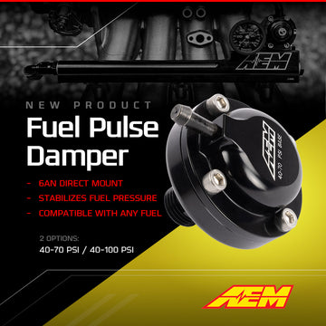 AEM Electronics 25-4002 - 6AN ORB 40-70 PSI Fuel Pulse Damper AEM Electronics 1