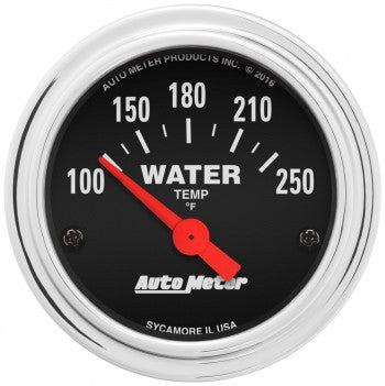 AutoMeter 2532 - GAUGE, WATER TEMP, 2 1/16", 100-250?F, ELECTRIC, TRADITIONAL CHROME 4