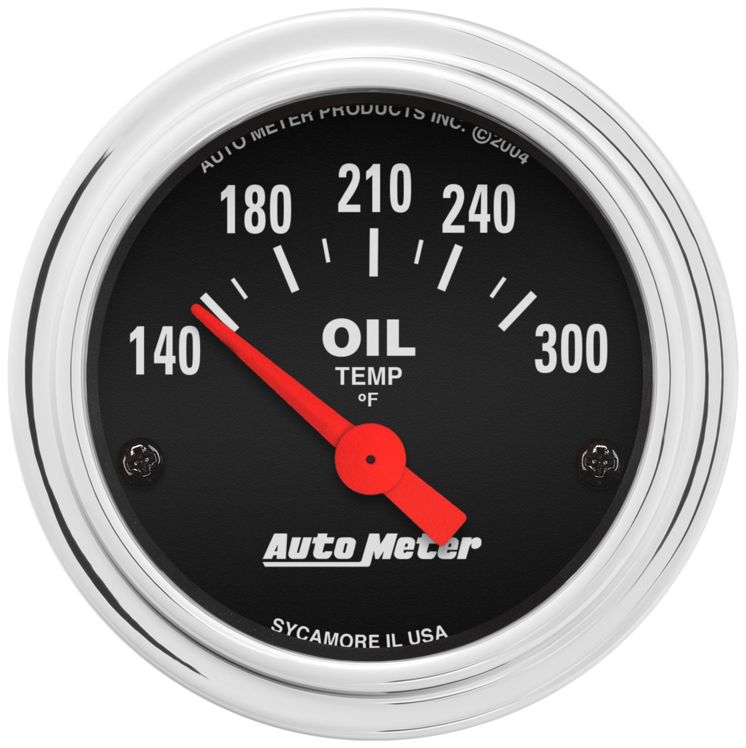 AutoMeter 2543 - GAUGE, OIL TEMP, 2 1/16", 140-300?F, ELECTRIC, TRADITIONAL CHROME 3
