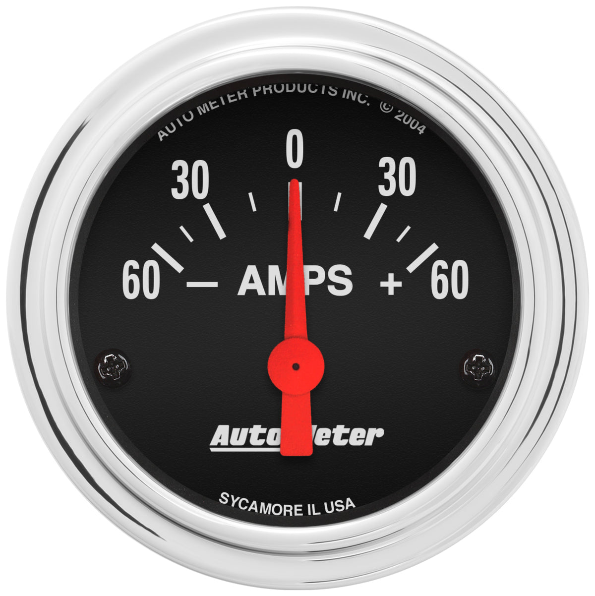 AutoMeter 2586 - GAUGE, AMMETER, 2 1/16", 60A, ELECTRIC, TRADITIONAL CHROME 3
