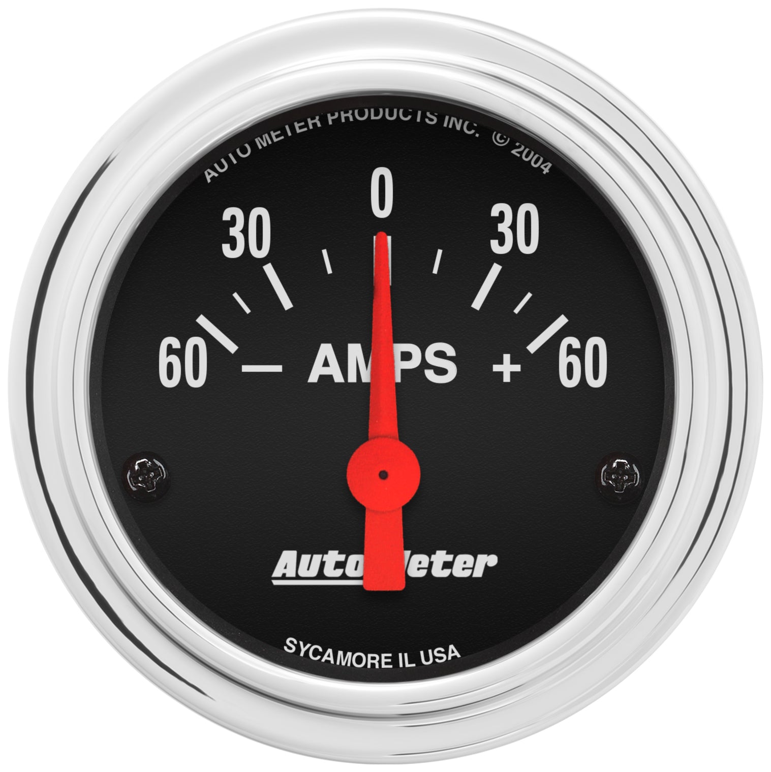 AutoMeter 2586 - GAUGE, AMMETER, 2 1/16", 60A, ELECTRIC, TRADITIONAL CHROME 3