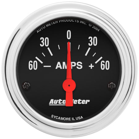 AutoMeter 2586 - GAUGE, AMMETER, 2 1/16", 60A, ELECTRIC, TRADITIONAL CHROME 3