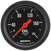 AutoMeter 2605 - GAUGE, OIL PRESS, 2 1/16", 200PSI, MECHANICAL, Z-SERIES 3