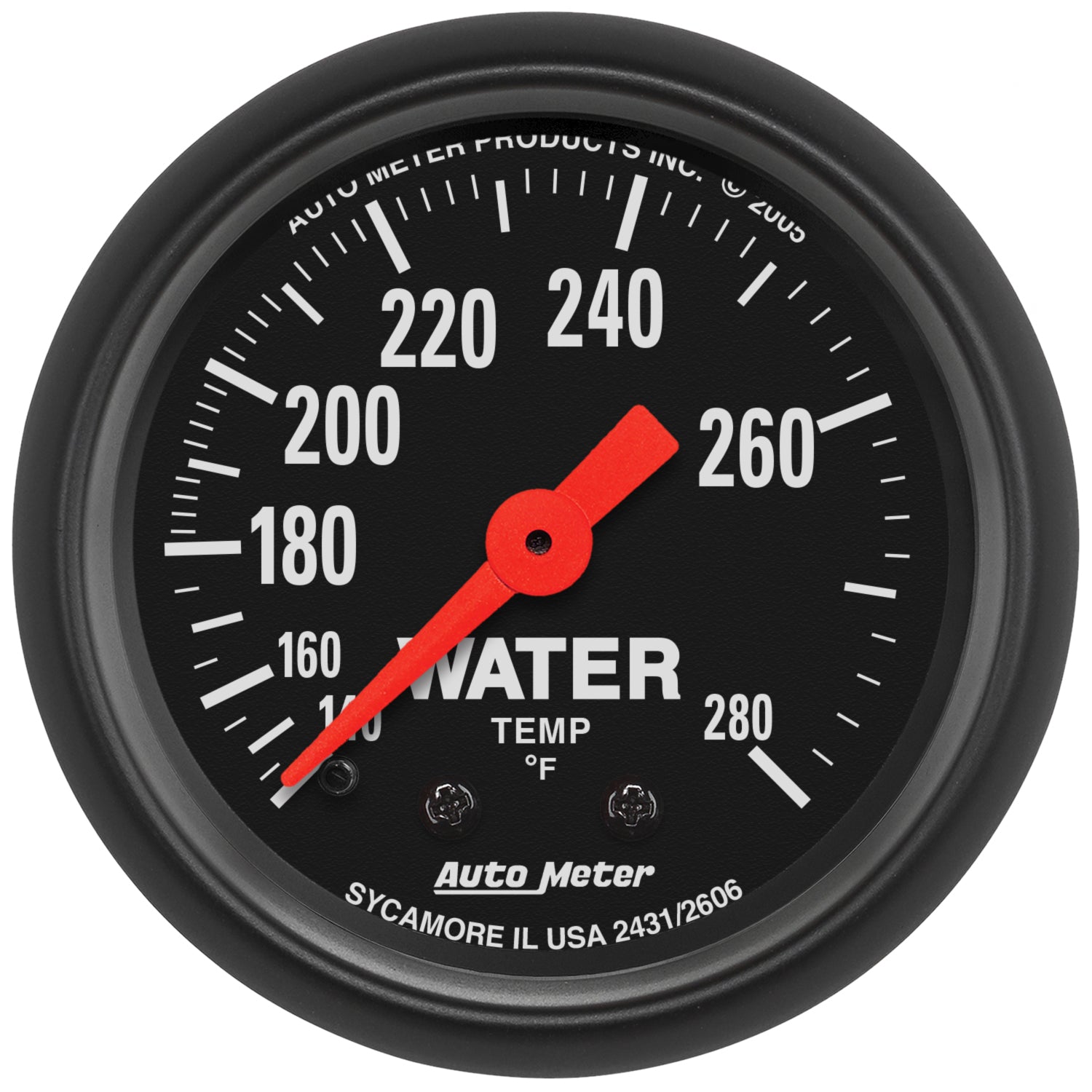 AutoMeter 2606 - GAUGE, WATER TEMP, 2 1/16", 140-280?F, MECHANICAL, Z-SERIES 2