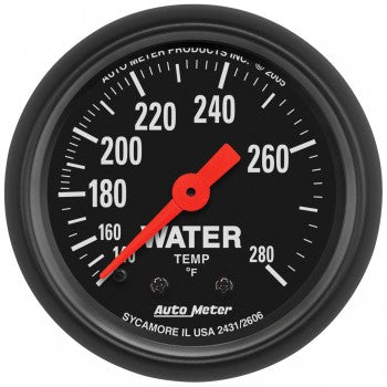 AutoMeter 2606 - GAUGE, WATER TEMP, 2 1/16", 140-280?F, MECHANICAL, Z-SERIES 4
