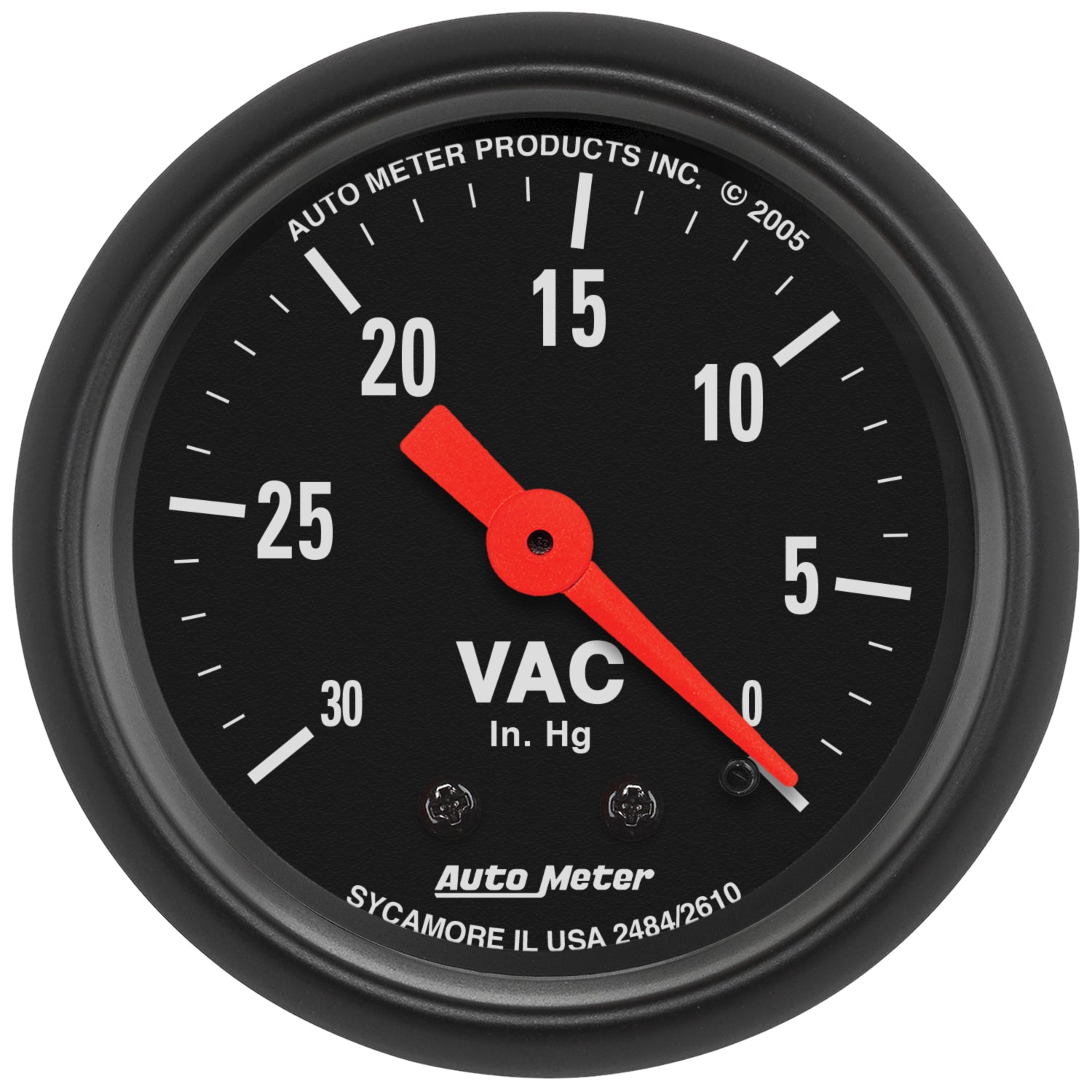 AutoMeter 2610 - GAUGE, VACUUM, 2 1/16", 30INHG, MECHANICAL, Z-SERIES 3