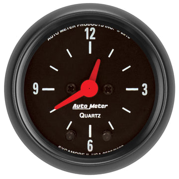 AutoMeter 2632 - GAUGE, CLOCK, 2 1/16", 12HR, ANALOG, Z-SERIES 3