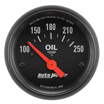 AutoMeter 2638 - GAUGE, OIL TEMP, 2 1/16", 100-250?F, ELECTRIC, Z-SERIES 3