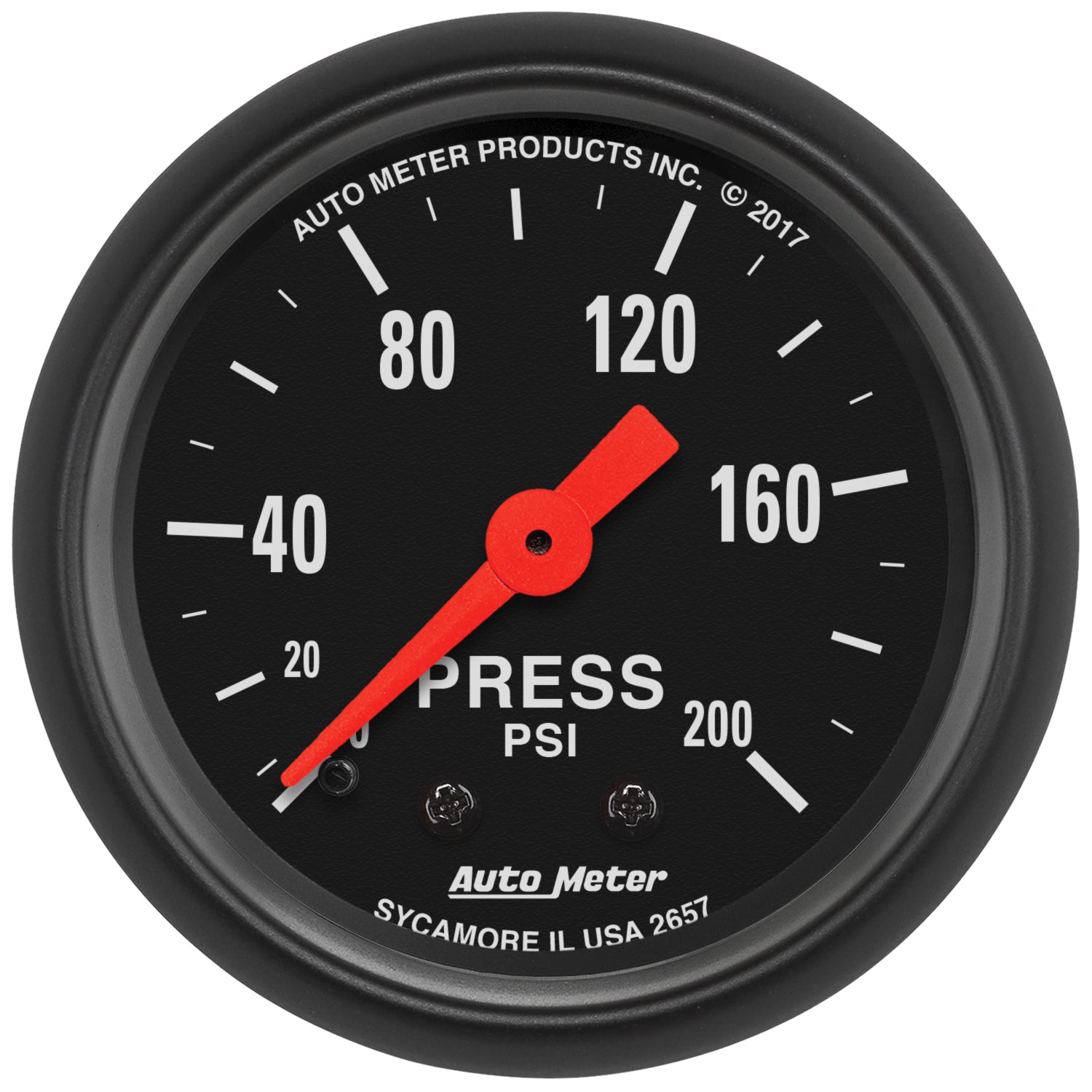 AutoMeter 2657 - GAUGE, PRESSURE, 2 1/16", 200PSI, MECHANICAL, Z-SERIES 3