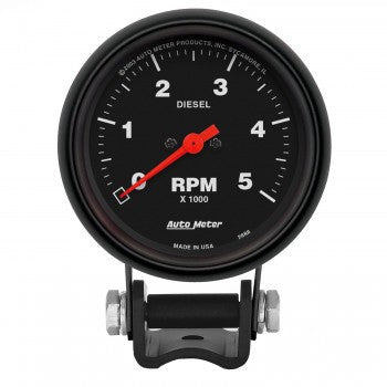 AutoMeter 2888 - GAUGE, TACHOMETER, 2 5/8", 5K RPM DIESEL, PEDESTAL, Z-SERIES 4