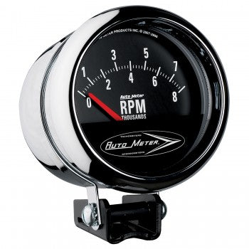 AutoMeter 2897 - GAUGE, TACH, 3 3/4", 8K RPM, PEDESTAL W/RETRO SHORT SWEEP, TRADITIONAL CHROME 4
