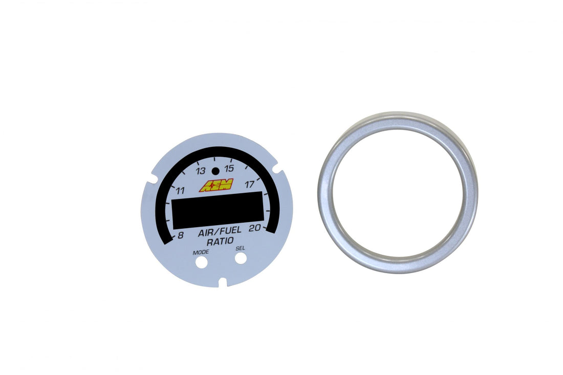 AEM Electronics 30-0300-ACC - X-Series Wideband UEGO AFR Gauge Accessory Kit Silver Bezel and White AFR/Lambda Faceplate AEM Electronics 3