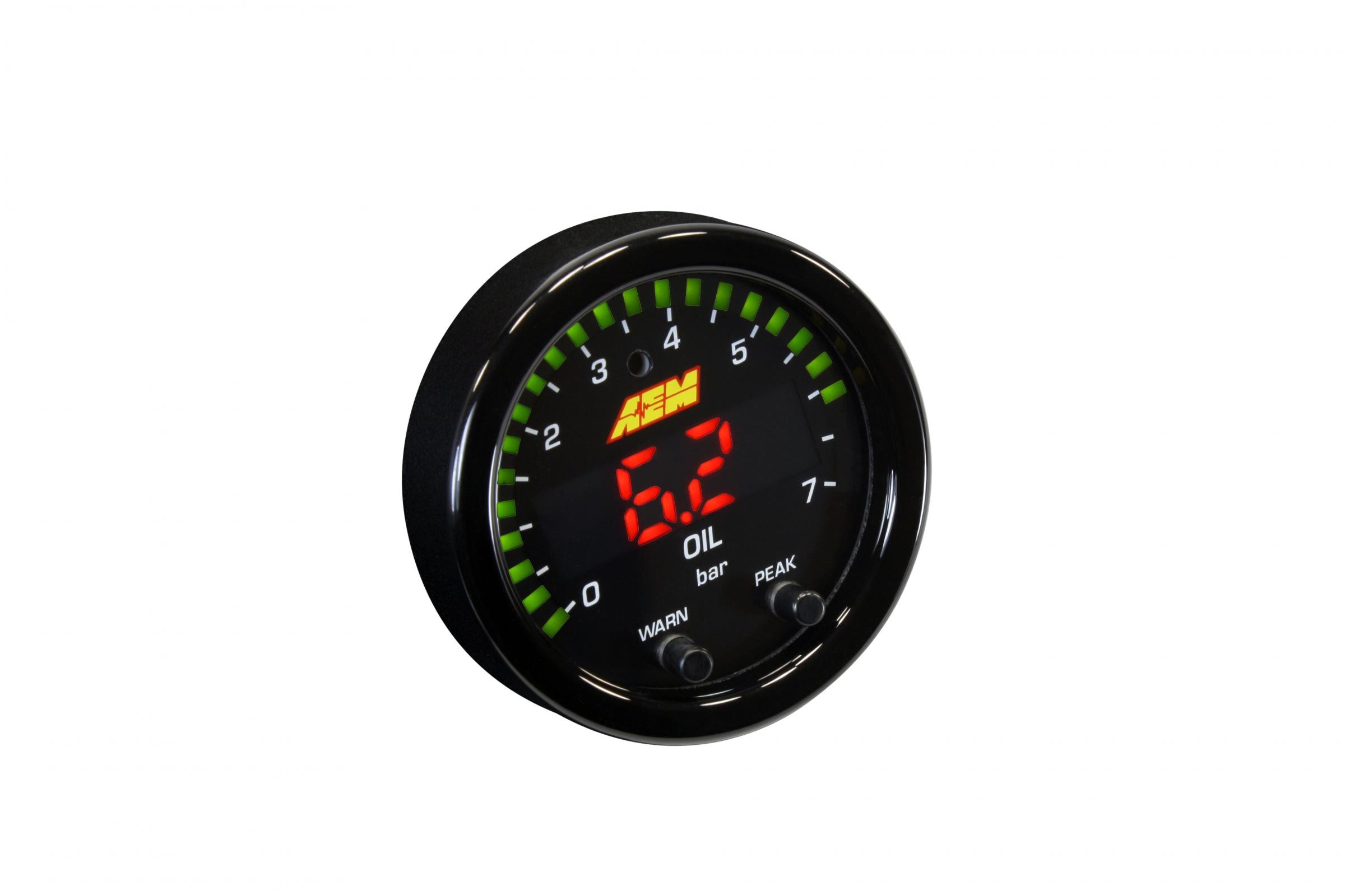 AEM Electronics 30-0301 - X-Series Fluid Pressure Gauge Kit 0-100psi/0-7bar Black Bezel and Black Oil Faceplate AEM Electronics 1