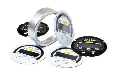 AEM Electronics 30-0302-ACC - X-Series Temperature Gauge Accessory Kit Silver Bezel Black Transmission and Oil Faceplates White Water, Transmission, and Oil Faceplates AEM Electronics 1