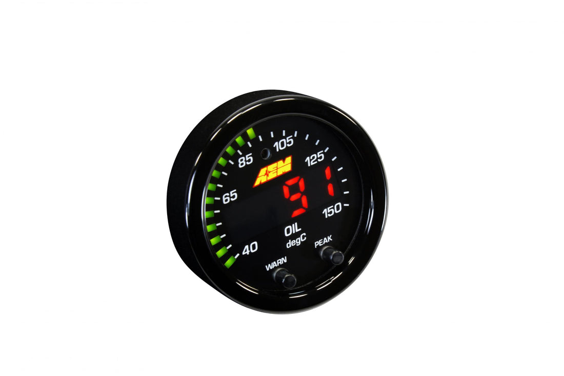 AEM Electronics 30-0302 - X-Series Temperature Gauge Kit 100-300F/40-150C Black Bezel and Black Water Faceplate AEM Electronics 2