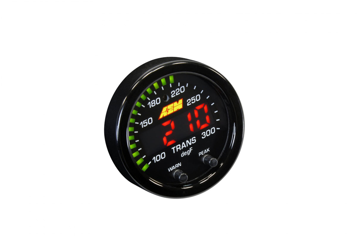 AEM Electronics 30-0302 - X-Series Temperature Gauge Kit 100-300F/40-150C Black Bezel and Black Water Faceplate AEM Electronics 3
