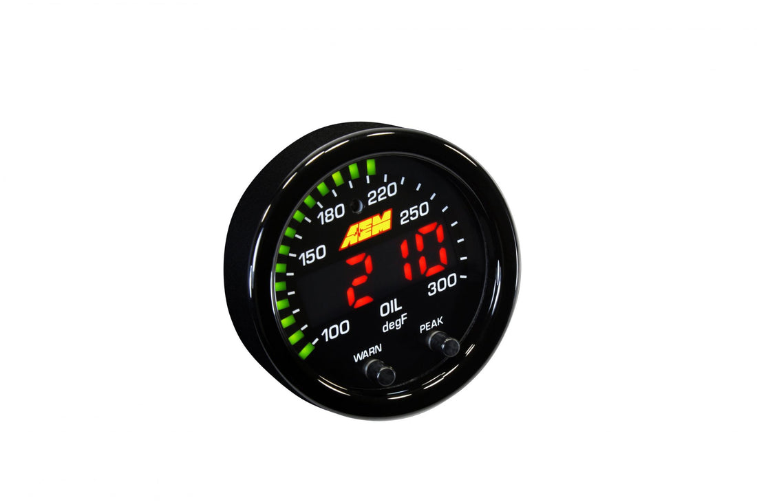 AEM Electronics 30-0302 - X-Series Temperature Gauge Kit 100-300F/40-150C Black Bezel and Black Water Faceplate AEM Electronics 4