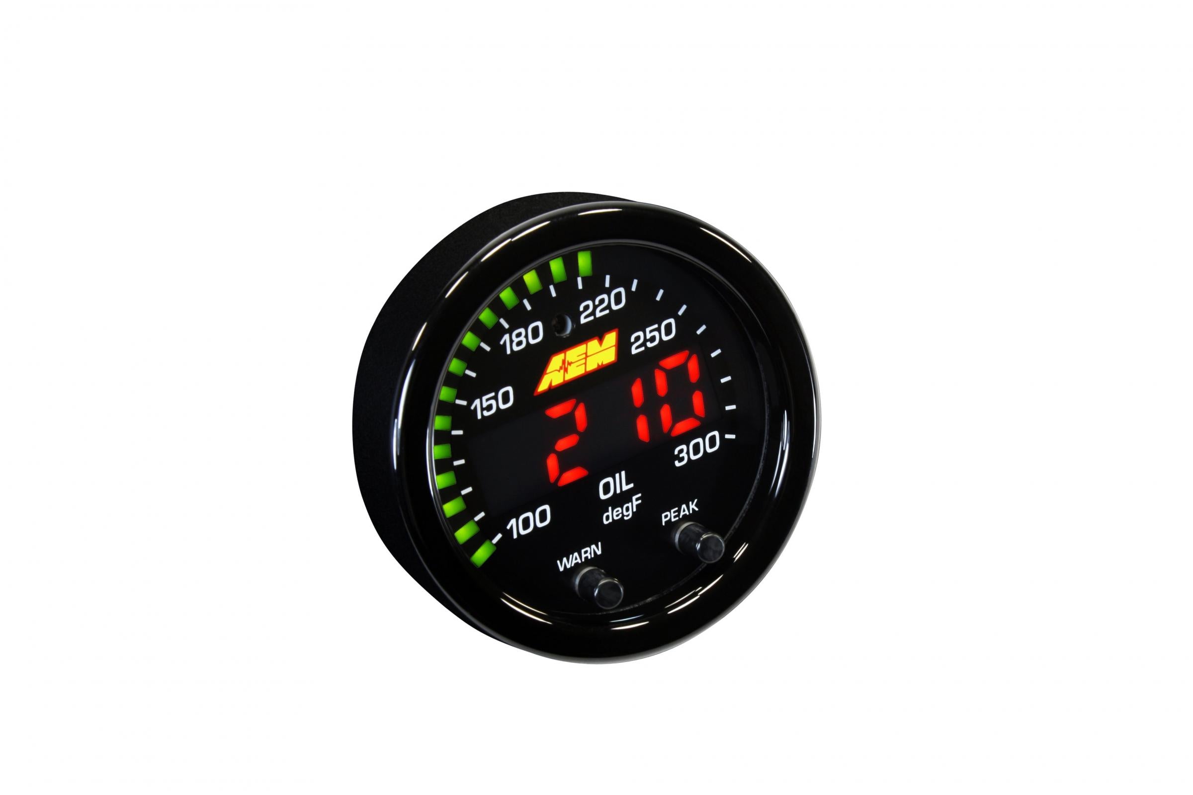 AEM Electronics 30-0302 - X-Series Temperature Gauge Kit 100-300F/40-150C Black Bezel and Black Water Faceplate AEM Electronics 4