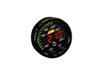 AEM Electronics 30-0302 - X-Series Temperature Gauge Kit 100-300F/40-150C Black Bezel and Black Water Faceplate AEM Electronics 4