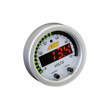 AEM Electronics 30-0303-ACC - X-Series Volt Gauge Accessory Kit Silver Bezel and White Faceplate AEM Electronics 1