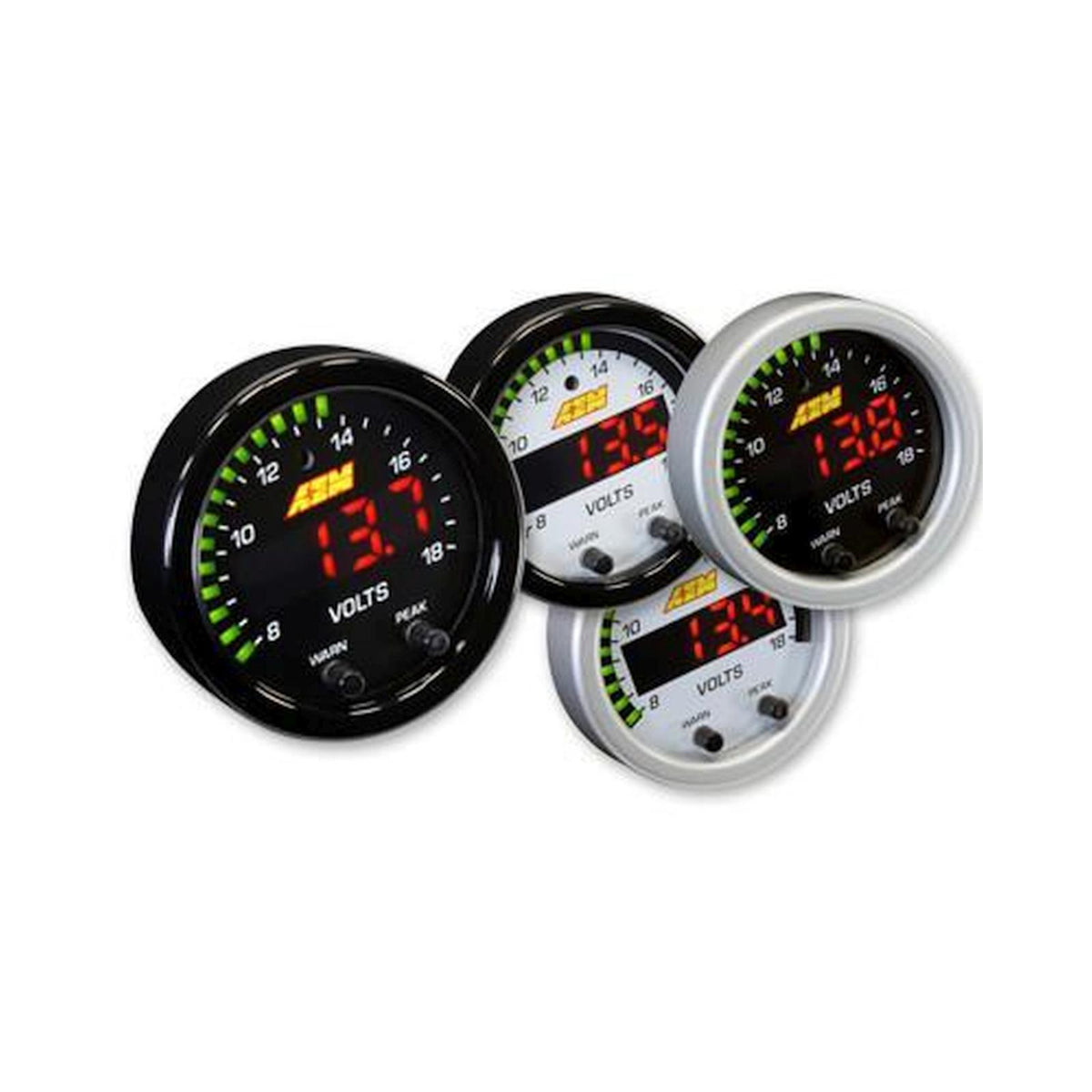 AEM Electronics 30-0303-ACC - X-Series Volt Gauge Accessory Kit Silver Bezel and White Faceplate AEM Electronics 2